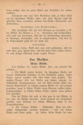 Das Waschen