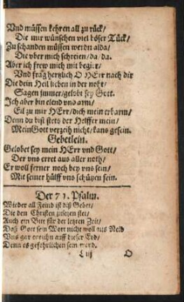 Der 71. Psalm. - Der 80. Psalm.