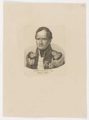 Bildnis Friedr. Wilhelm III., König v. Preussen