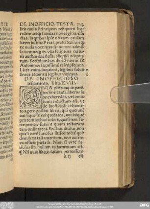De Inofficioso testamento. Titu. XVIII.