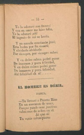 El hombre es débil. : Danza.