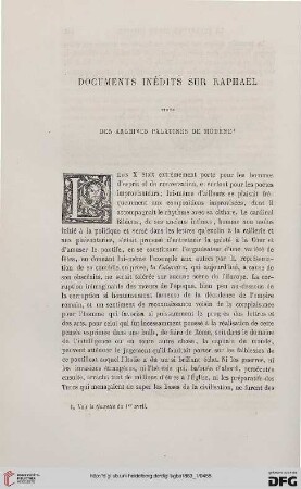 14: Documents inédits sur Raphael tirés des archives palatines de Modène, [2]