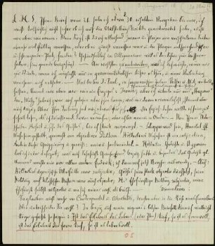 L.H.S. Ihren Brief vom 21. habe ich etwa d. 30. erhalten...