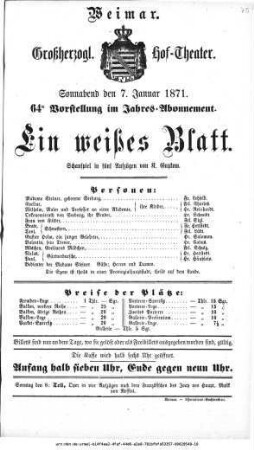 Ein weißes Blatt