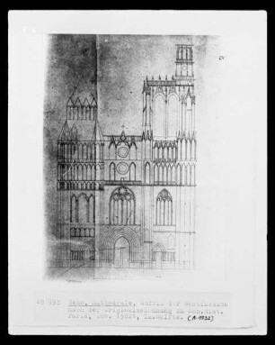Saint-Étienne in Sens: Aufriss der Westfassade