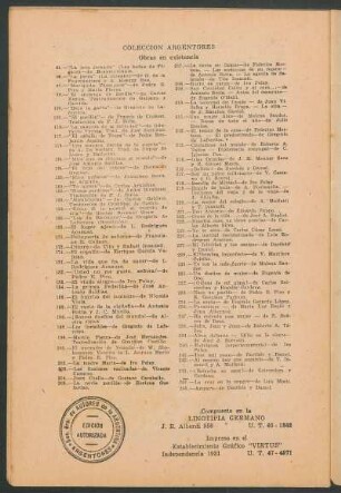 Colección Argentores - Obras en existencia