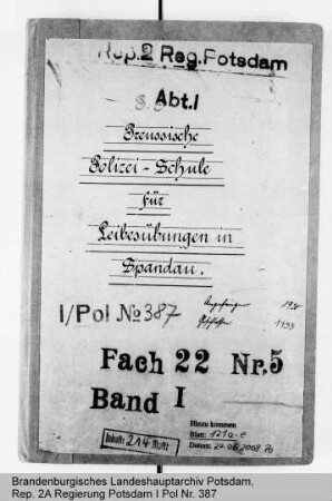 Preußische Polizeischule für Leibesübungen in Spandau