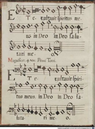 20 Sacred songs - BSB Mus.ms. 2756 : [spine title, gold on red label:] Pange lingu [a] // Contrapunct // X