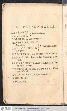 Les Personnages