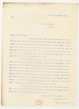 Brief an Wilhelm Reinhard : 30.12.1915