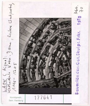 Laon, Kathedrale: linkes Westportal, Archivolten