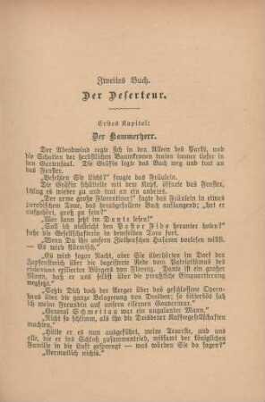 Erstes Kapitel: Der Kammerherr