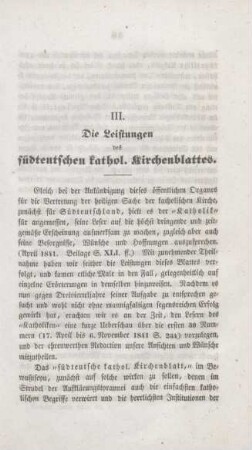 47-51 Die Leistungen des süddeutschen katholischen Kirchenblattes