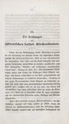 47-51 Die Leistungen des süddeutschen katholischen Kirchenblattes