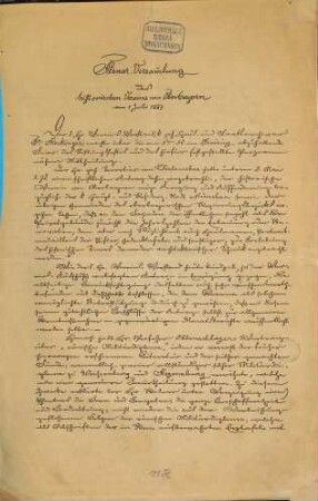 Plenar-Versammlung des Historischen Vereins von Oberbayern. 1881