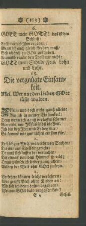 68. Die vergnügte Einsamkeit
