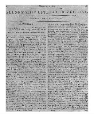 Euphrosyne oder Journal für Frauenzimmer. Bd. 1., St. 1-3. Halle, Leipzig: Ruff 1796