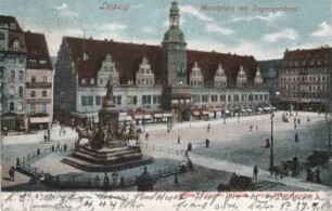 Leipzig: Marktplatz mit Siegesdenkmal