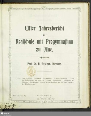 11.1907/08(1908): Jahresbericht