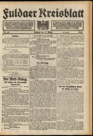 Ausgabe vom Freitag, den 17. März 1916.