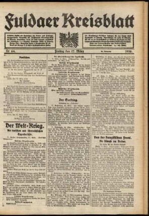 Ausgabe vom Freitag, den 17. März 1916.
