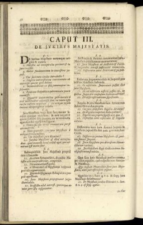 Caput III. De Juribus Majestatis.