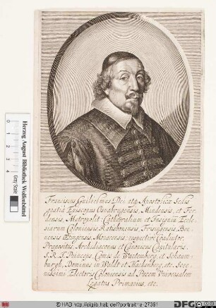 Bildnis Franz Wilhelm (Graf von Wartenberg), 1625-34 u. 1648-61 Fürstbischof von Osnabrück