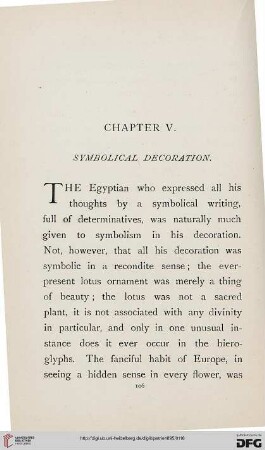 Chapter V: Symbolical decoration