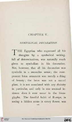 Chapter V: Symbolical decoration