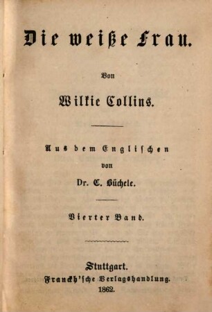 Ausgewählte Werke von Wilkie Collins : Aus dem Englischen, 1,4