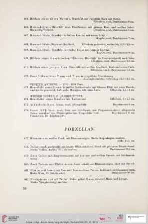 Porzellan (Nr. 677 - 699)