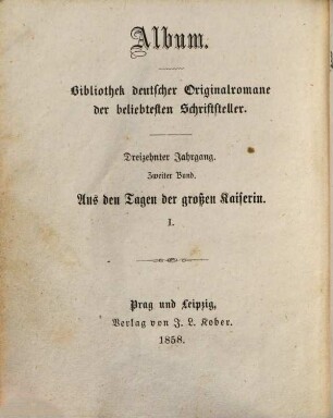 Aus den Tagen der großen Kaiserin : Historische Novellen, 1