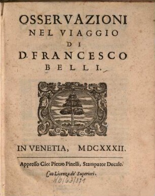 Osservazioni nel viaggio