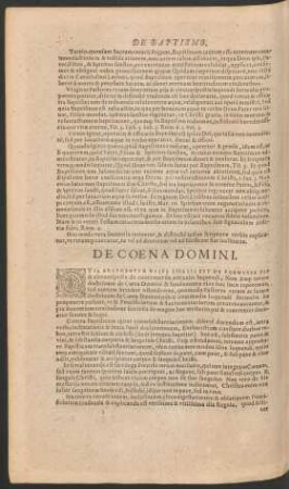 De Coena Domini.