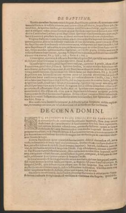 De Coena Domini.