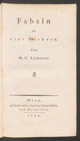 Fabeln in vier Büchern