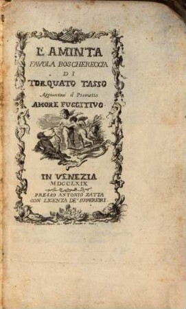 L' aminte du Tasse : pastorale ; traduite de l'italien en vers français