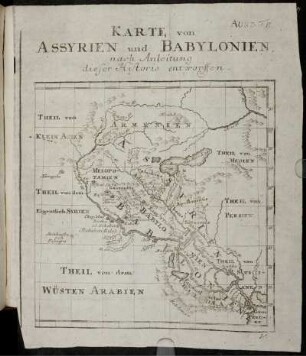 Karte von Assyrien und Babylonien