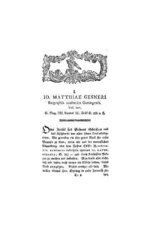 10. Matthiae Gesneri Biographia academica Gottingensis