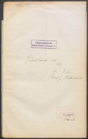 1926/27: Jahresbericht ... - 1926/27