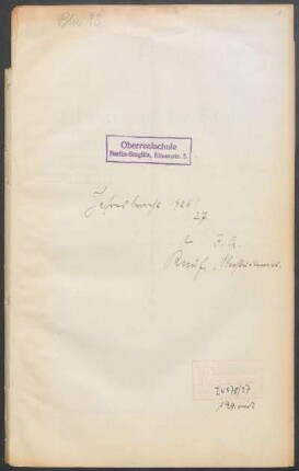 1926/27: Jahresbericht ... - 1926/27