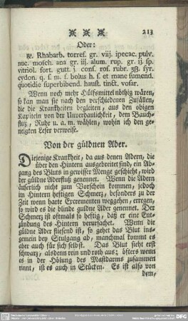 Von der güldnen Ader