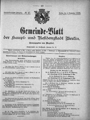 1898,47: No. 47, 6. November 1898