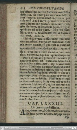 Cap. LXXXIII. De curatione Fistulae