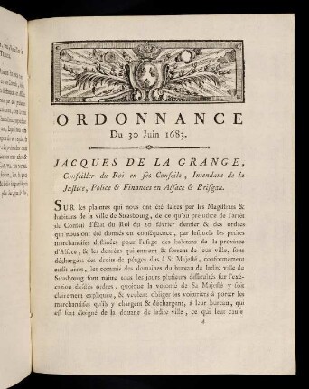 23-26, Ordonnance Du 30 Juin 1683