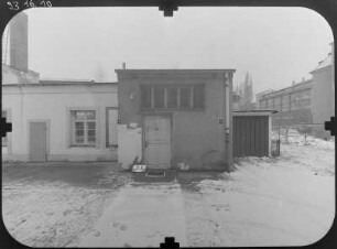 Dresden-Striesen, Bärensteiner Straße 10. Nebengebäude. Eingangsfront (Hofseite)