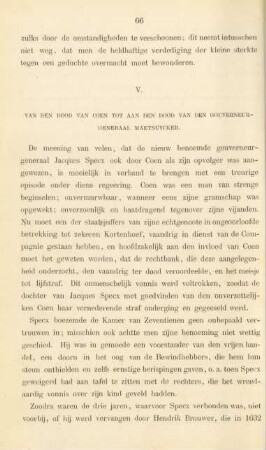 V. Van den dood van Coen tot aan den dood van den Gouverneur-Generaal Maetsuycker
