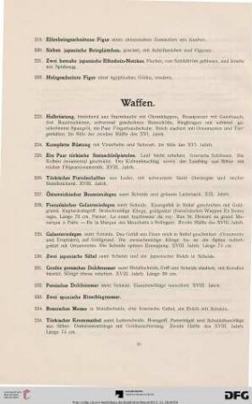 Waffen (Nr. 223-242)