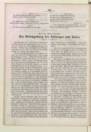 Die Gesetzgebung des Lykurgus und Solon