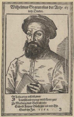 Bildnis des Wilhelmus Gratarolus
